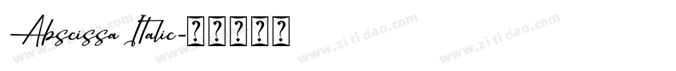 Abscissa Italic字体转换